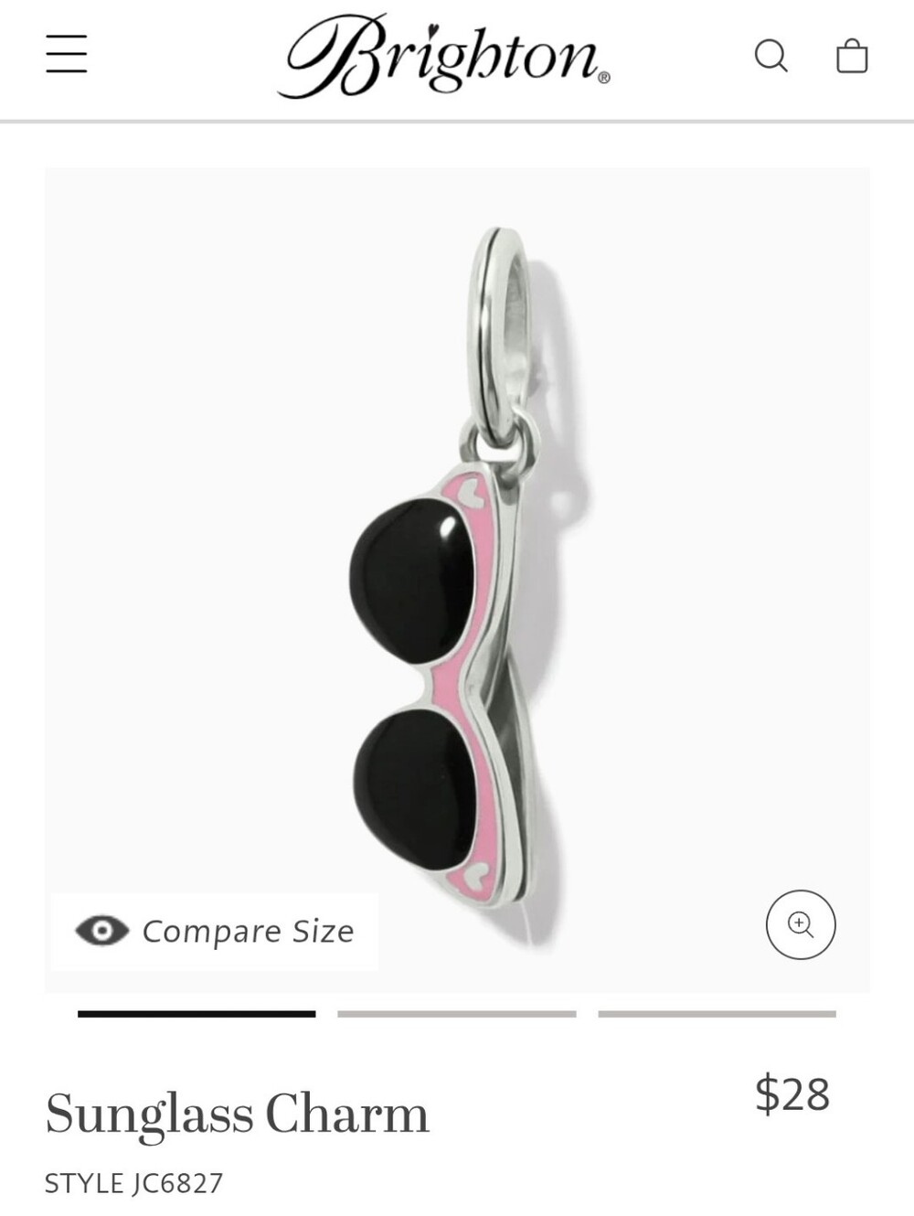 Brighton Pink Sunglasses Charm